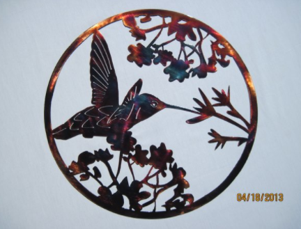 Hummingbird Metal Sign