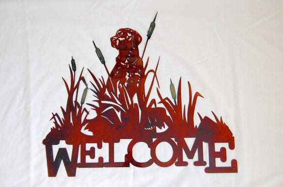 Lab Welcome Metal Sign
