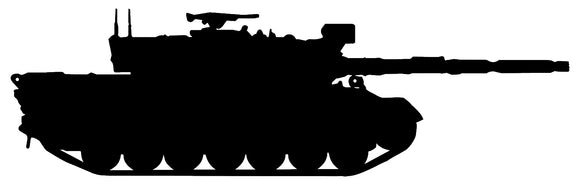 Army Tank Laser Cut Out Wall Décor Silhouette Metal Sign 7x23