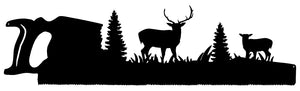 Forest Saw Laser Cut Out Wall Art Silhouette Metal Sign 9.5x33.5