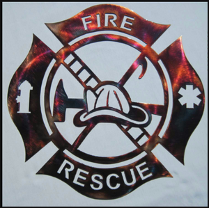 US Fire Rescue Metal Sign