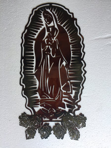 VIRGIN MARY Copper Metal Sign