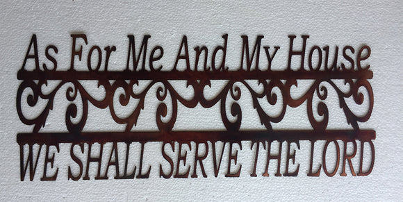 SERVE THE LORD Copper Sign